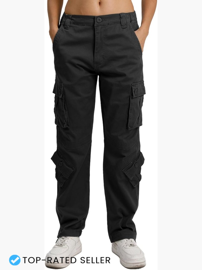 Cargo Pants With 8 Pockets Baggy Utility Work Pants For Hiking Travel Outdoor